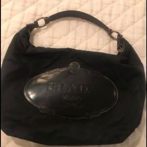 Large Prada bag. Shoulder bag. Black. Authentic.